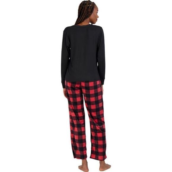 BEARPAW 2 PIECE size medium plaid holiday Christmas PAJAMA SLEEPWEAR SET - Picture 3 of 8